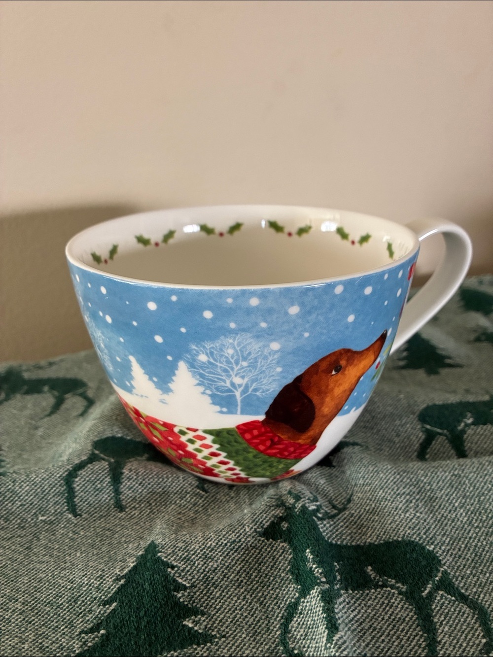 Dachshund Dog Christmas Mug Portabello by Design